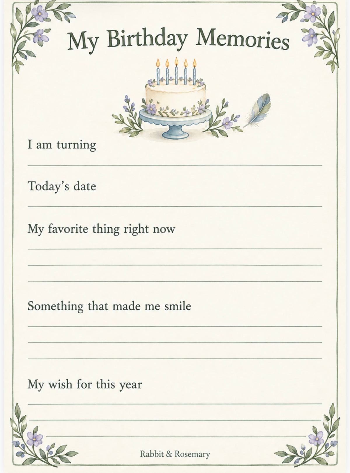 A Little Birthday Wonder: Screen-Free Activity Box with a Hand-Painted Cake Plate